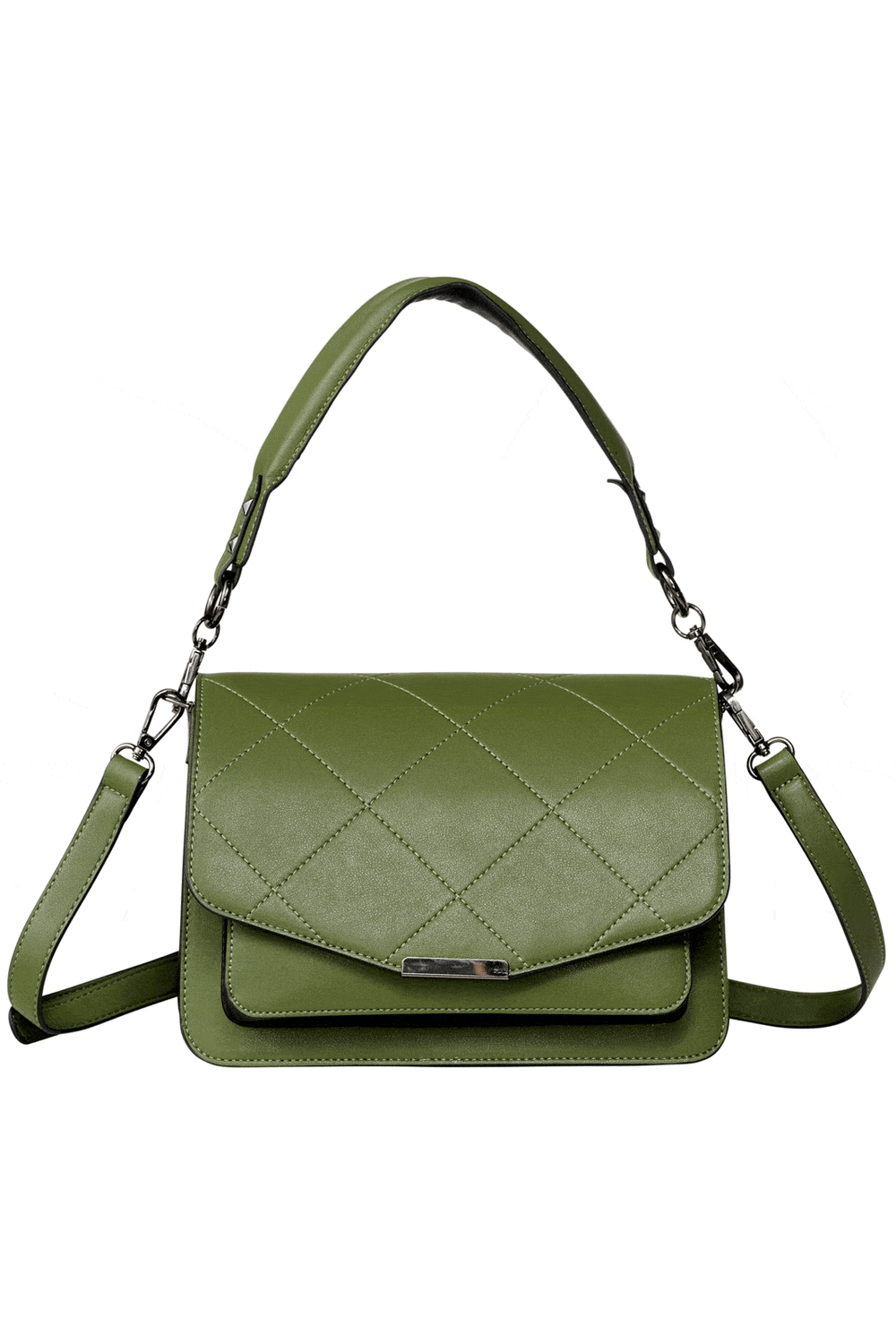Noella - Blanca Multi Compartment Bag - Green Leather Look Tasker 
