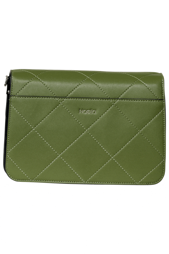 Noella - Blanca Multi Compartment Bag - Green Leather Look Tasker 