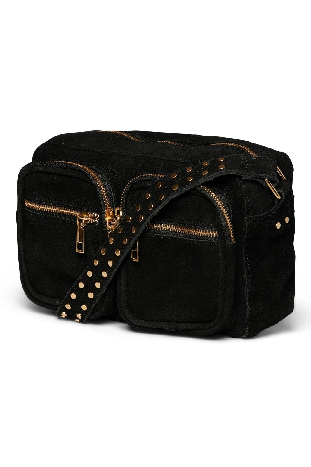 Noella - Celina Bag Real Suede W. Gold - Black Tasker 