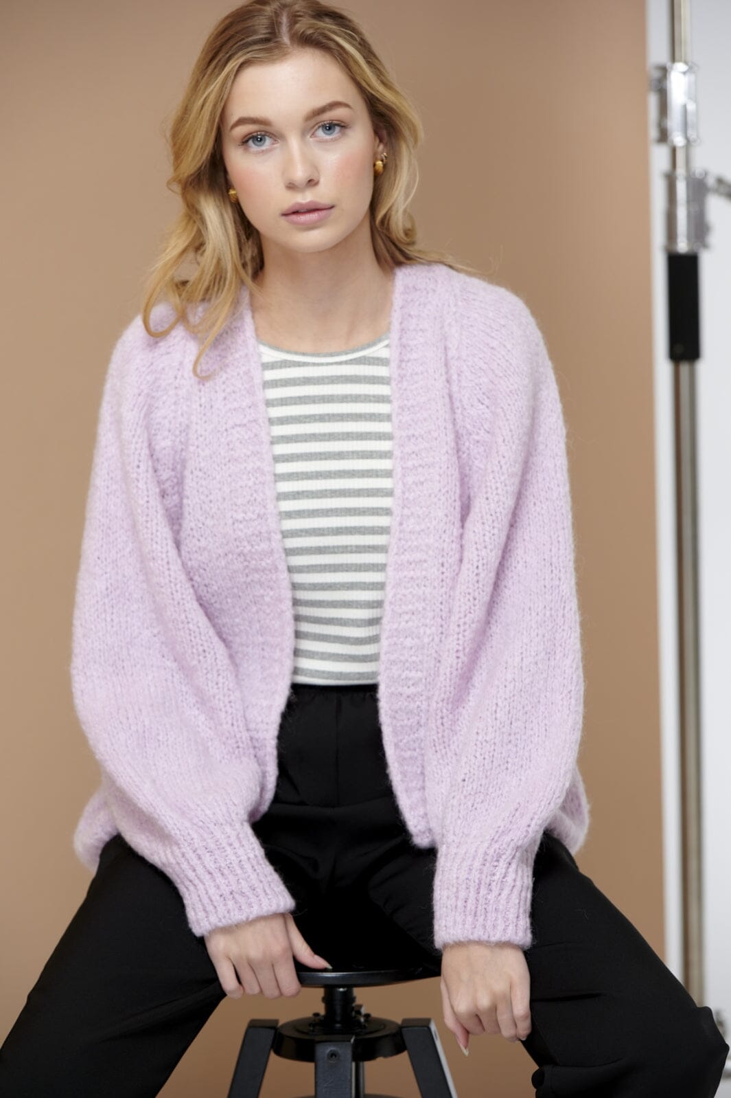 Noella - Fora Knit Cardigan - 599 Dusty Pink Cardigans 