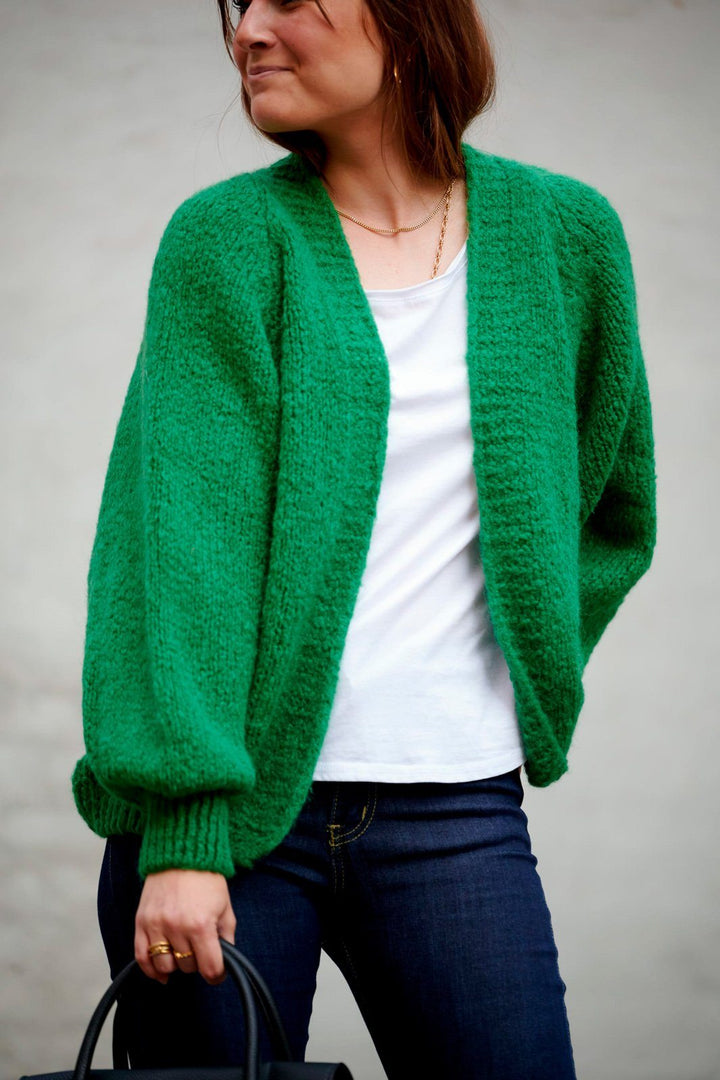 Noella - Fora Knit Cardigan - Green Cardigans 