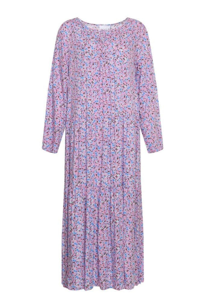 Noella - Imogen Long Dress - Pink/Blue Flower Kjoler 