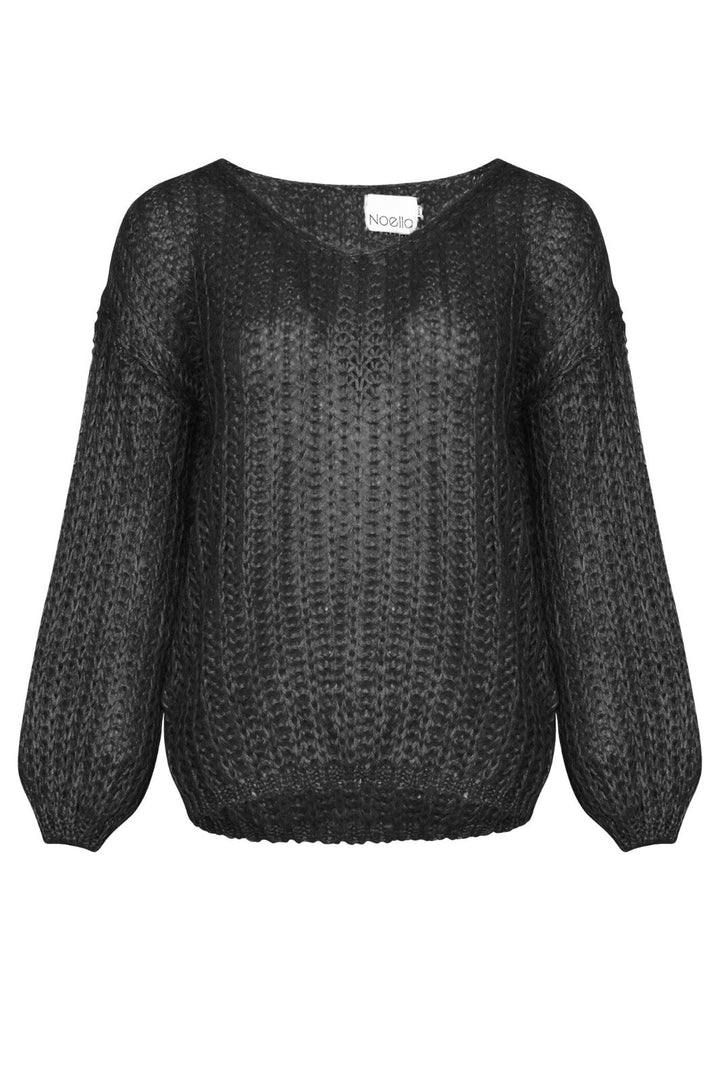 Noella - Joseph Knit Sweater - 004 Black Strikbluser 