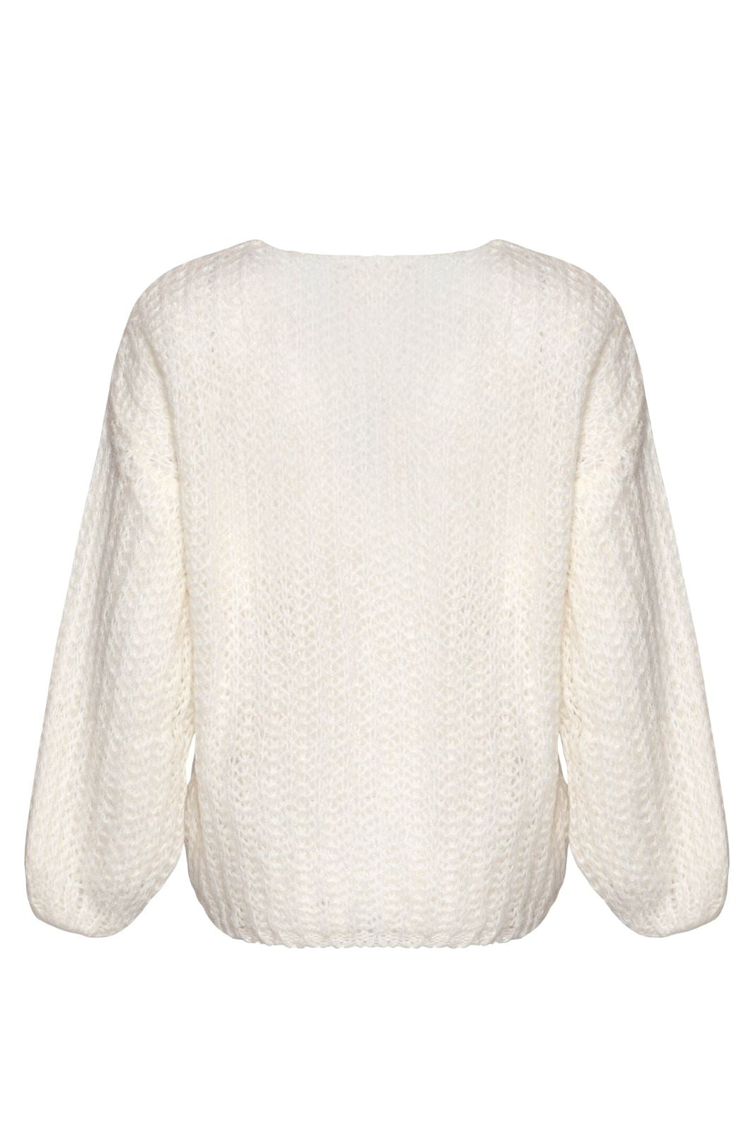 Noella - Joseph Knit Sweater - 028 White Strikbluser 