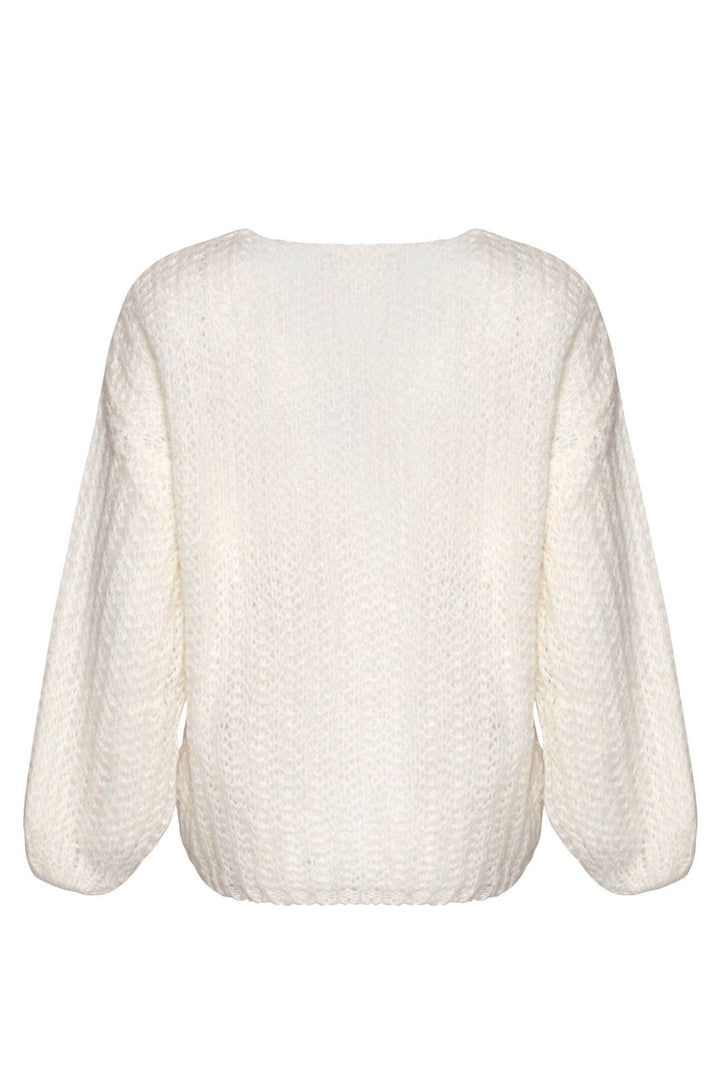 Noella - Joseph Knit Sweater - 028 White Strikbluser 
