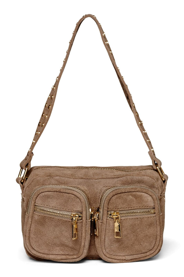 Noella - Kendra Bag Real Suede W. Gold - Taupe Tasker 