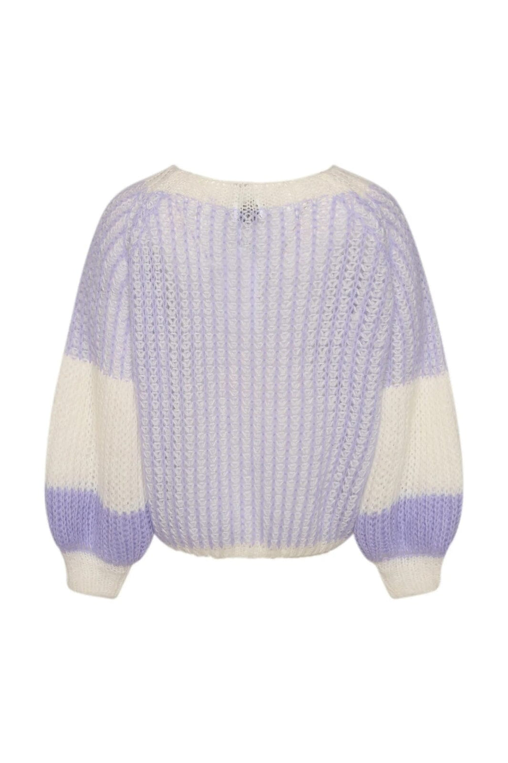 Noella - Liana Knit Sweater - Lavender/White Strikbluser 
