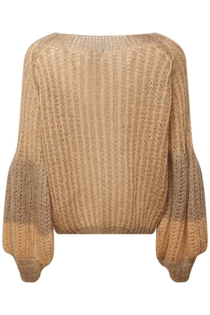 Noella - Liana Knit Sweater - Sand Strikbluser 