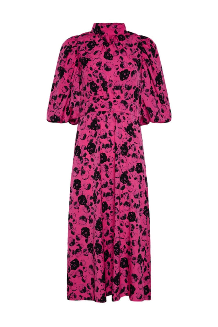 Noella - Paris Long Dress - Fuchsia Flower 