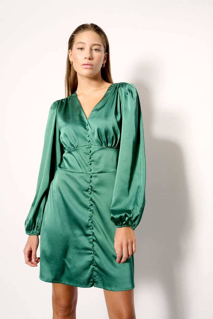 Noella - Paris Patty Short Dress - Bottle Green Kjoler 
