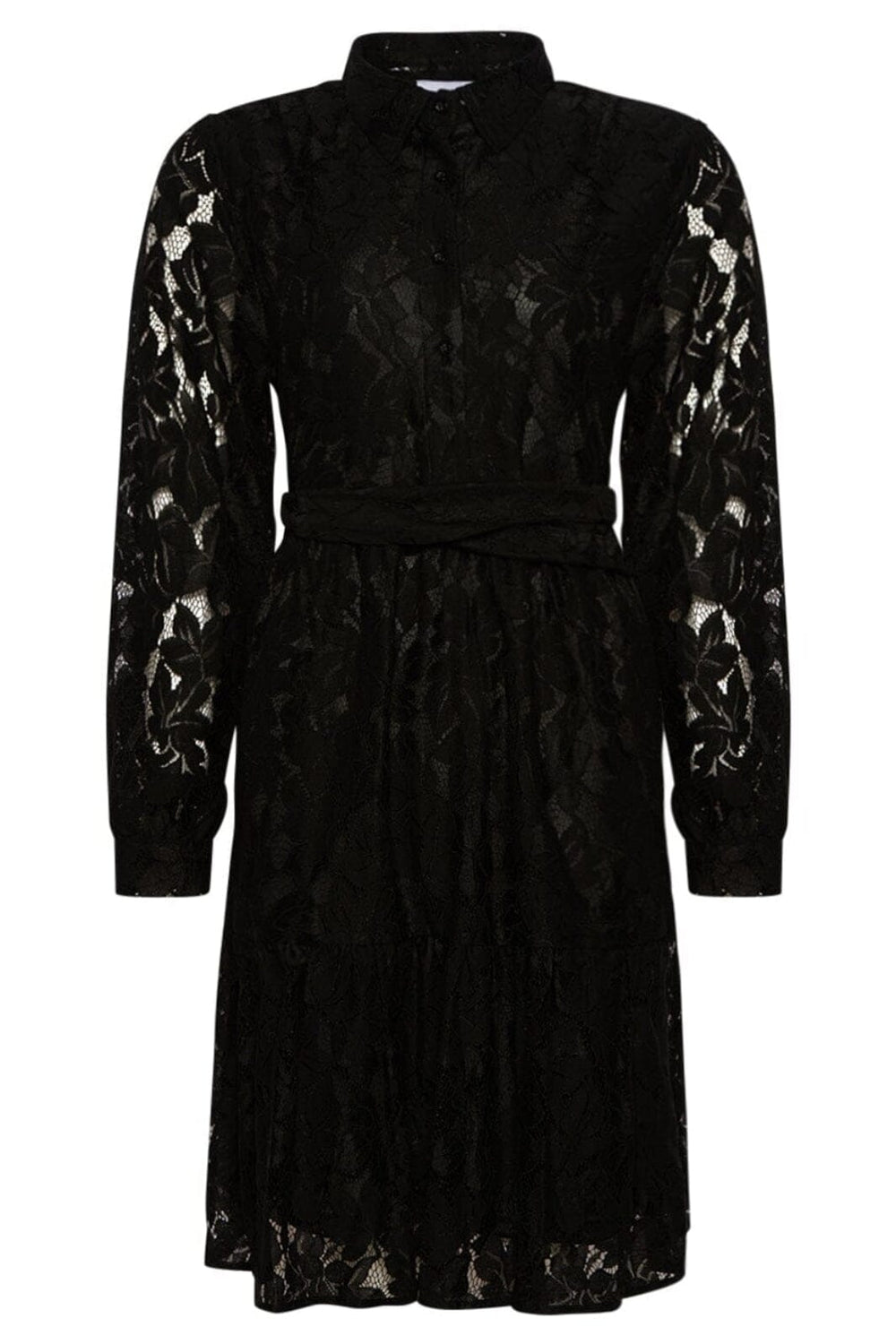 Noella - Pixi Shirt Dress Lace - Black Kjoler 