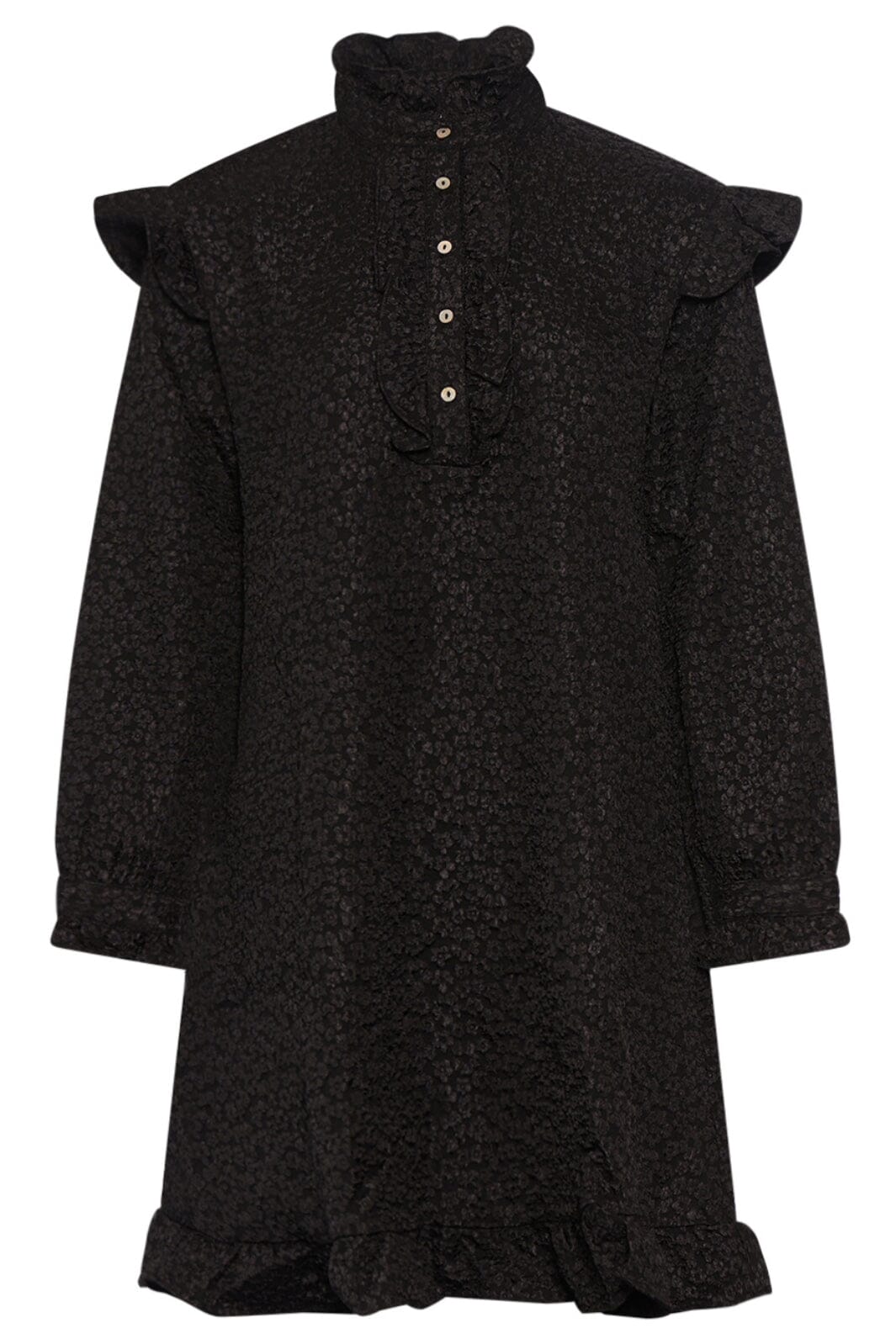 Noella - Reno Ruby Ruffle Dress - 004 Black Kjoler 