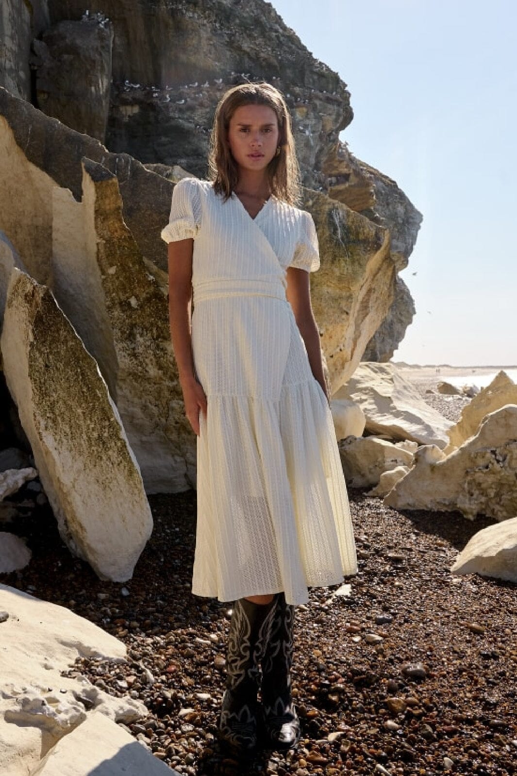 Noella - Rio Wrap Dress - Cream kjoler 