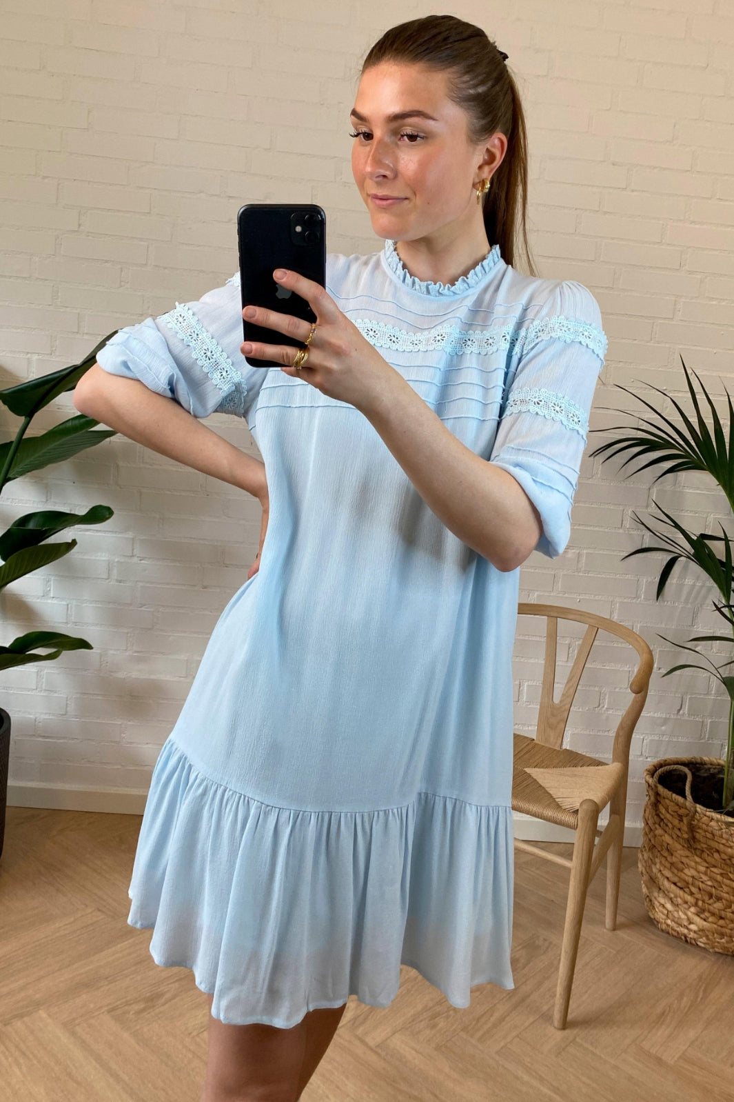 Noella - Shelli Dress - Soft Blue Kjoler 