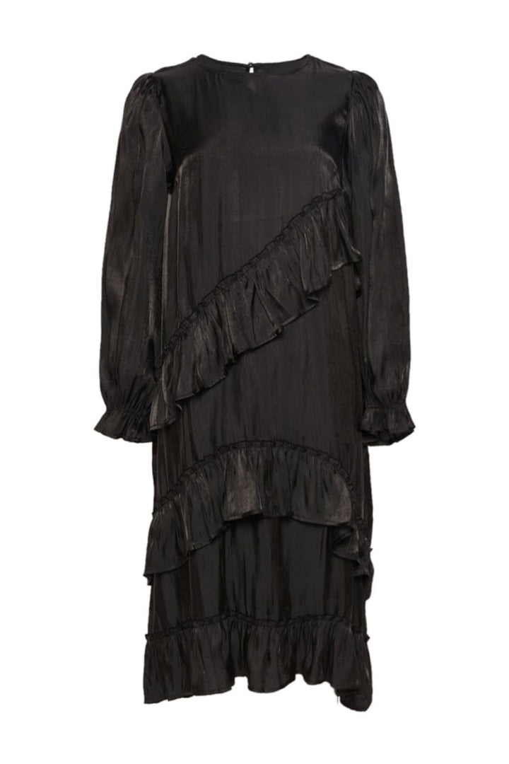 Noella - Sierra Frill Dress - 004 Black Kjoler 