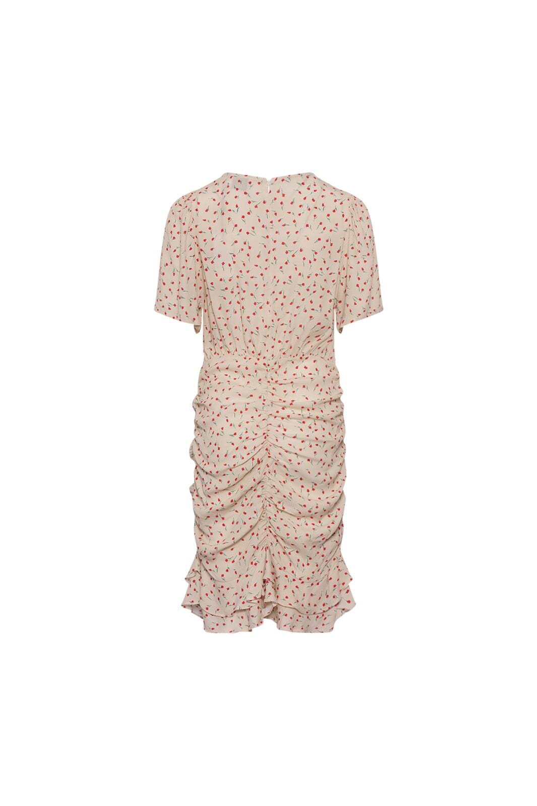 Noella - Sloane Dress - 988 Cream/Red Mini Flower