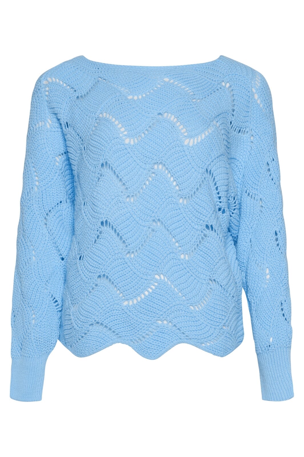 Noella - Taffy Knit Sweater - Light Blue Strikbluser 