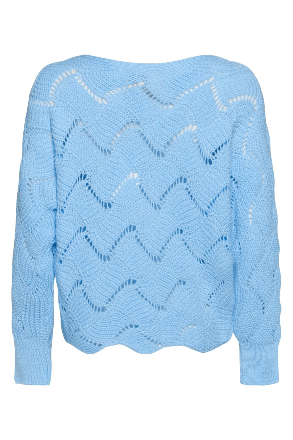 Noella - Taffy Knit Sweater - Light Blue Strikbluser 