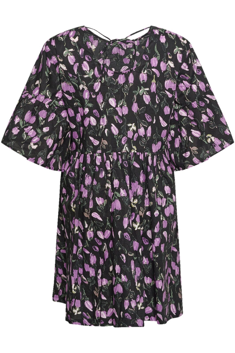 Noella - Tallulah Dress - 912 Black/Lilac Flower Kjoler 