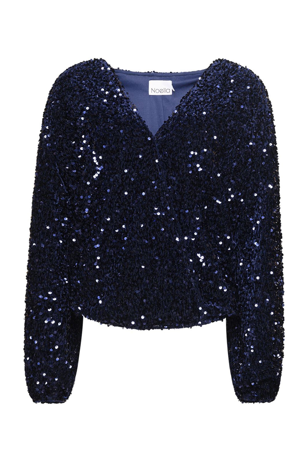 Noella - Teagan Wrap Blouse - 535 Royal Blue Bluser 