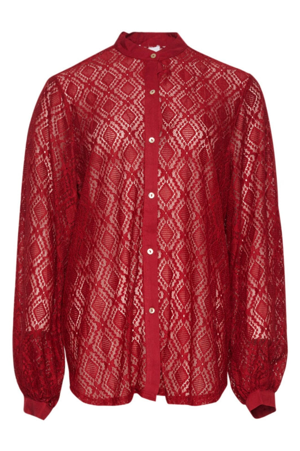 Noella - Texas Lace Shirt - 014 Red Skjorter 