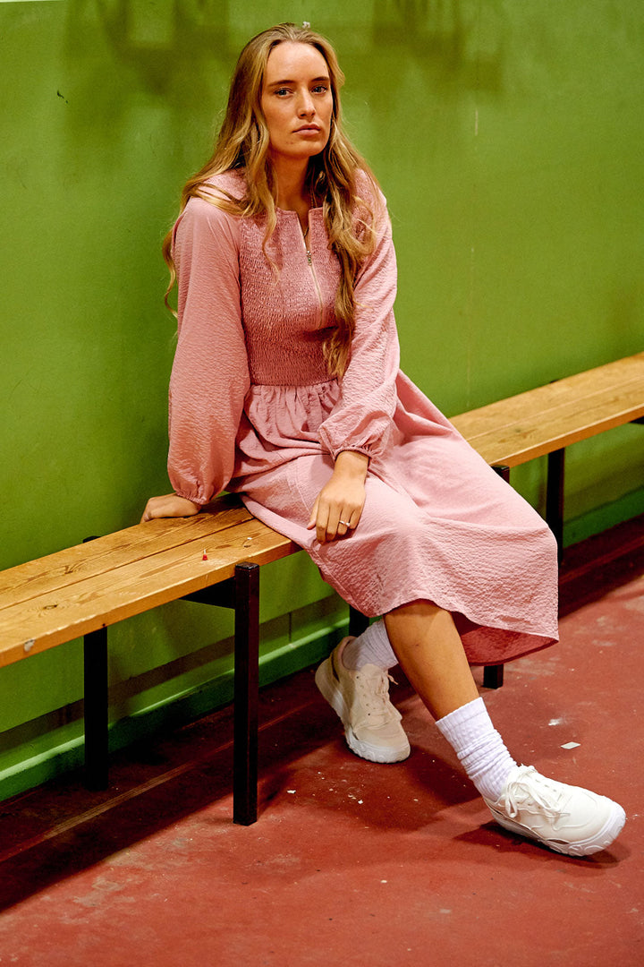 Noella - Vella Zip Dress - Pink Kjoler 