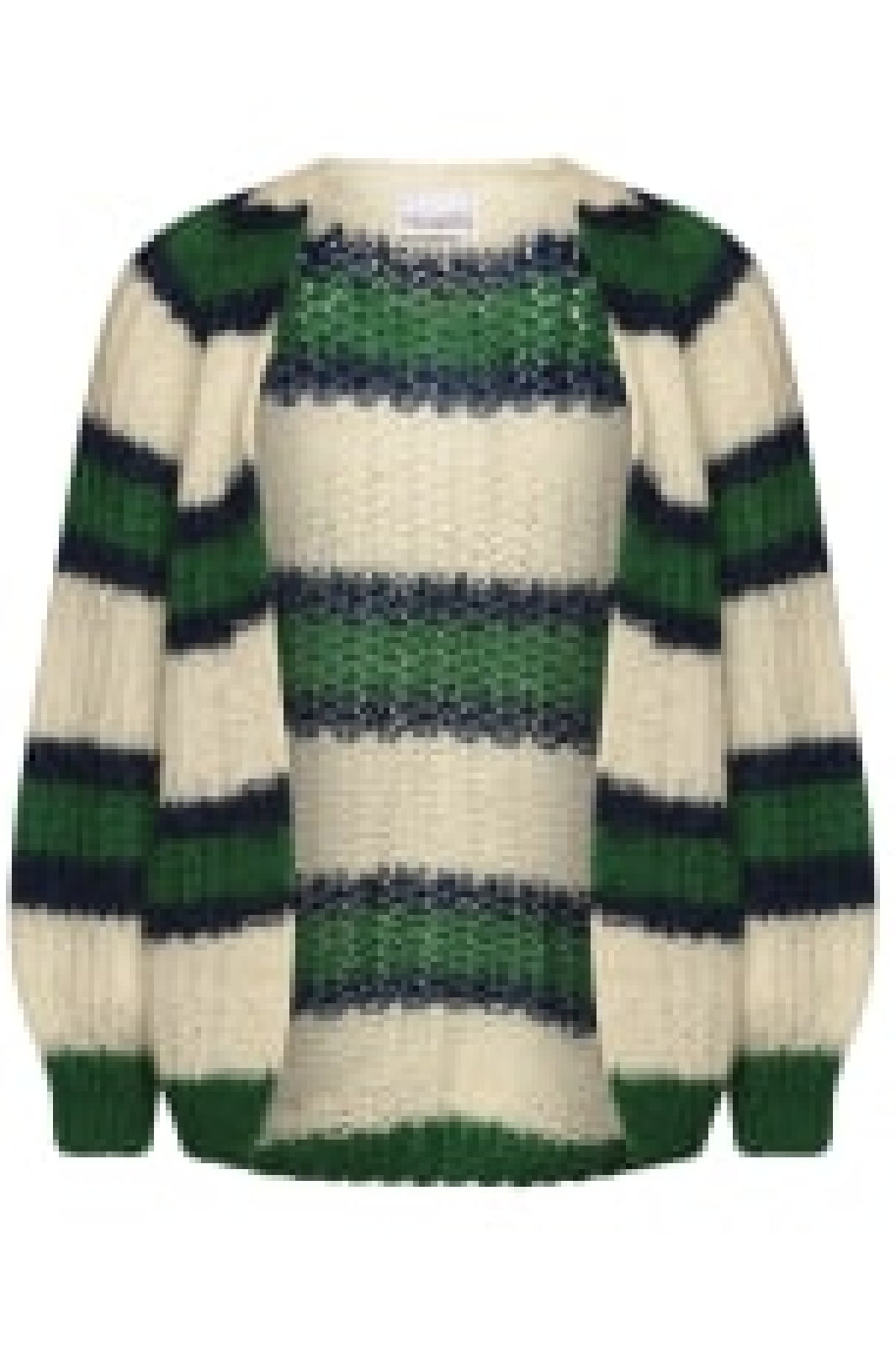 Noella - Vera Knit Cardigan - Green/Offwhite Cardigans 