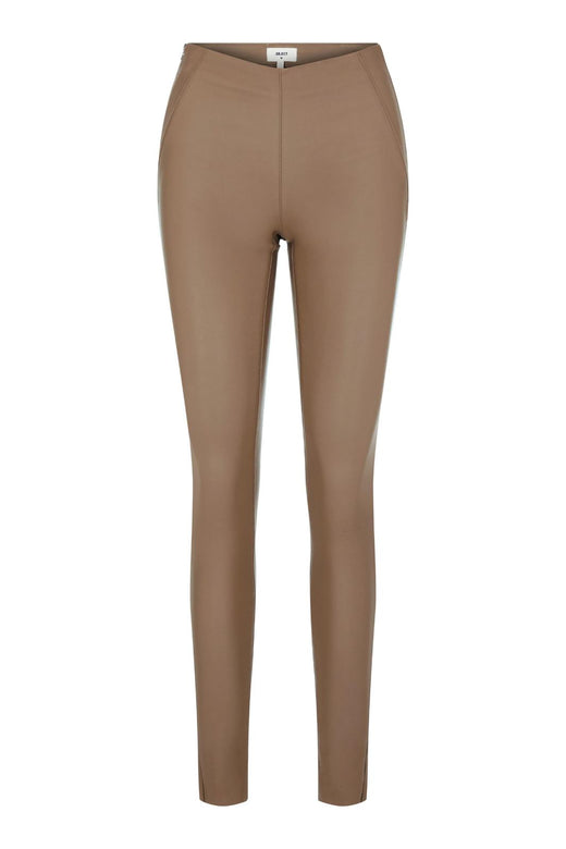 Object - Objbelle Mw Coated Leggings - Fossil leggins 