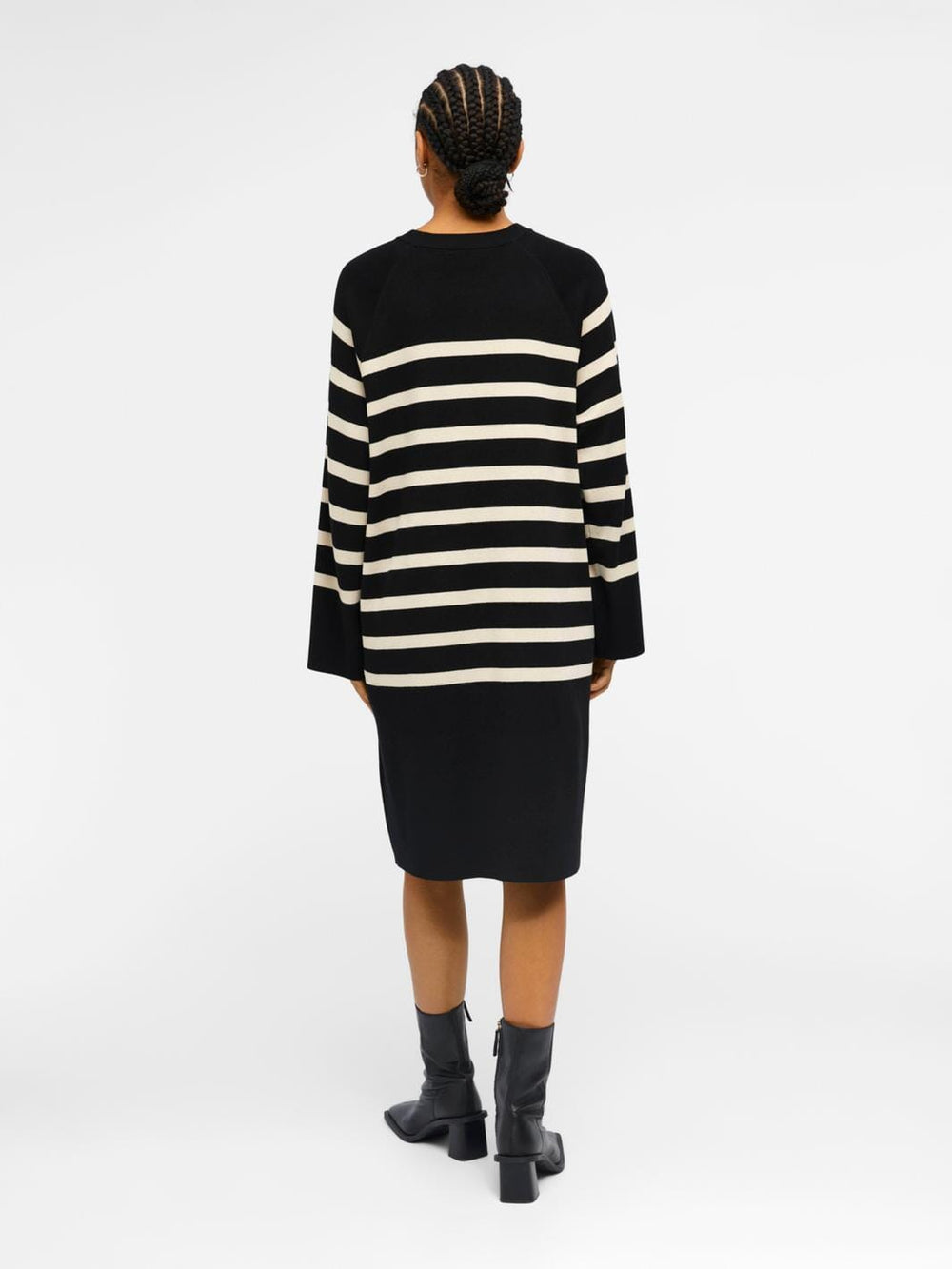 Object - Objester L/S Knit Dress - 4348065 Black Sandshell