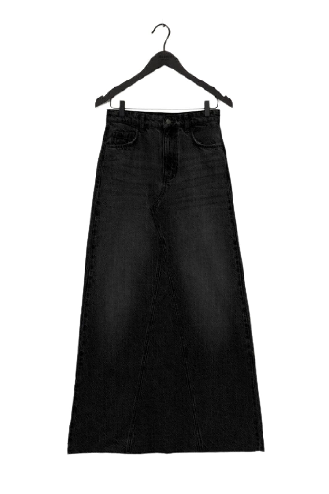 Object - Objharlow Long Denim Skirt - 4468781 Black Nederdele 