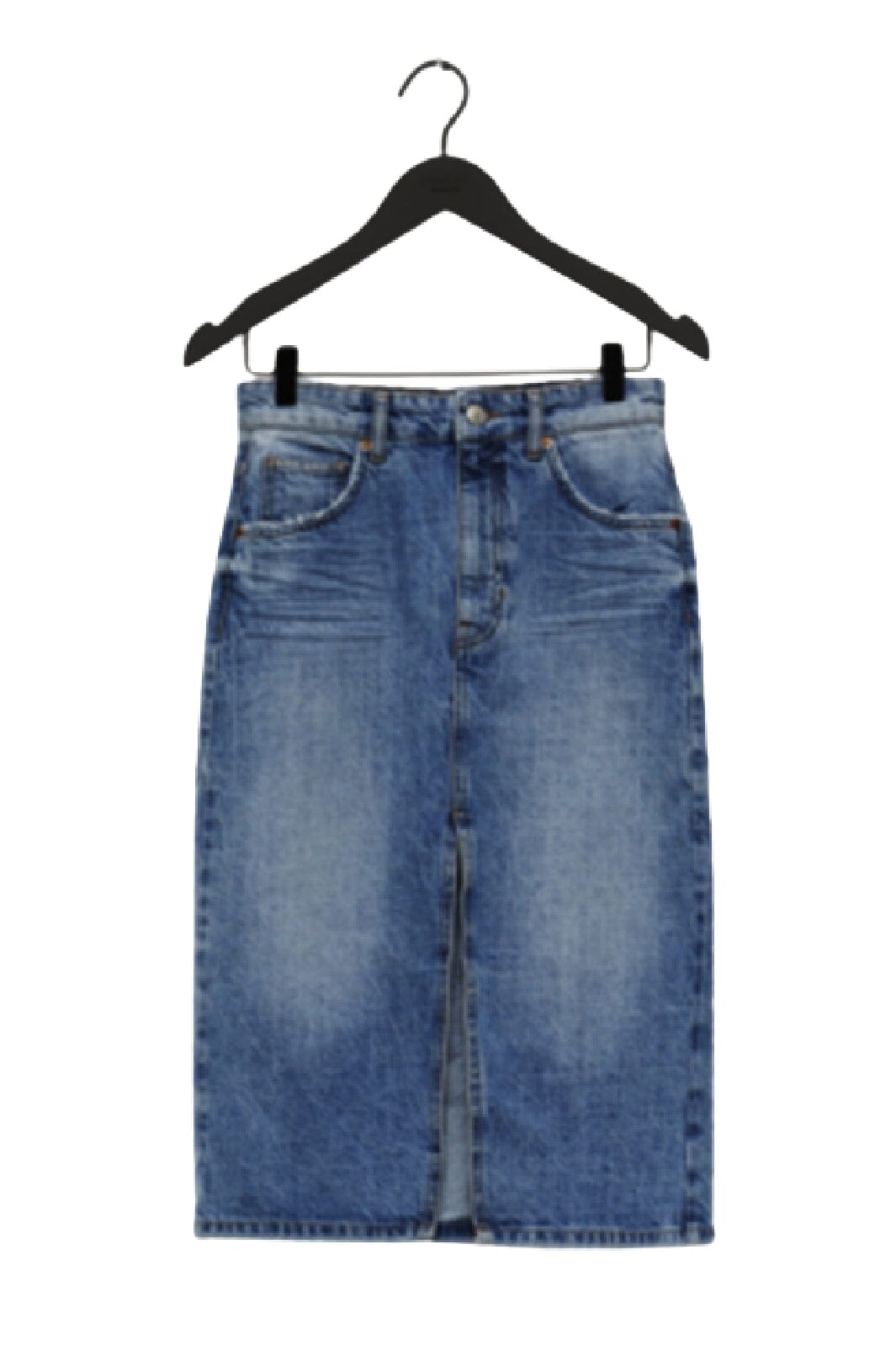 Object - Objharlow Midi Denim Skirt - 4459358 Medium Blue Denim Nederdele 