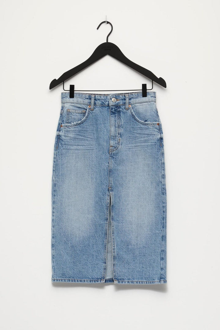 Object - Objharlow Midi Denim Skirt E Div - 4440867 Light Blue Denim Nederdele 