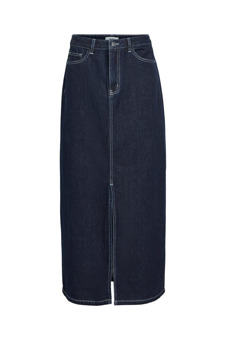 Object Collectors Item, Objlea Mw Denim Long Skirt 129, Dark Blue Denim