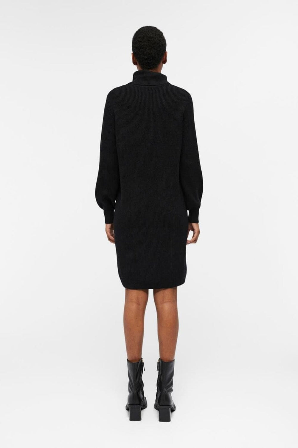 Object - Objmalena L/S Rollneck Dress - 4348297 Black Kjoler 