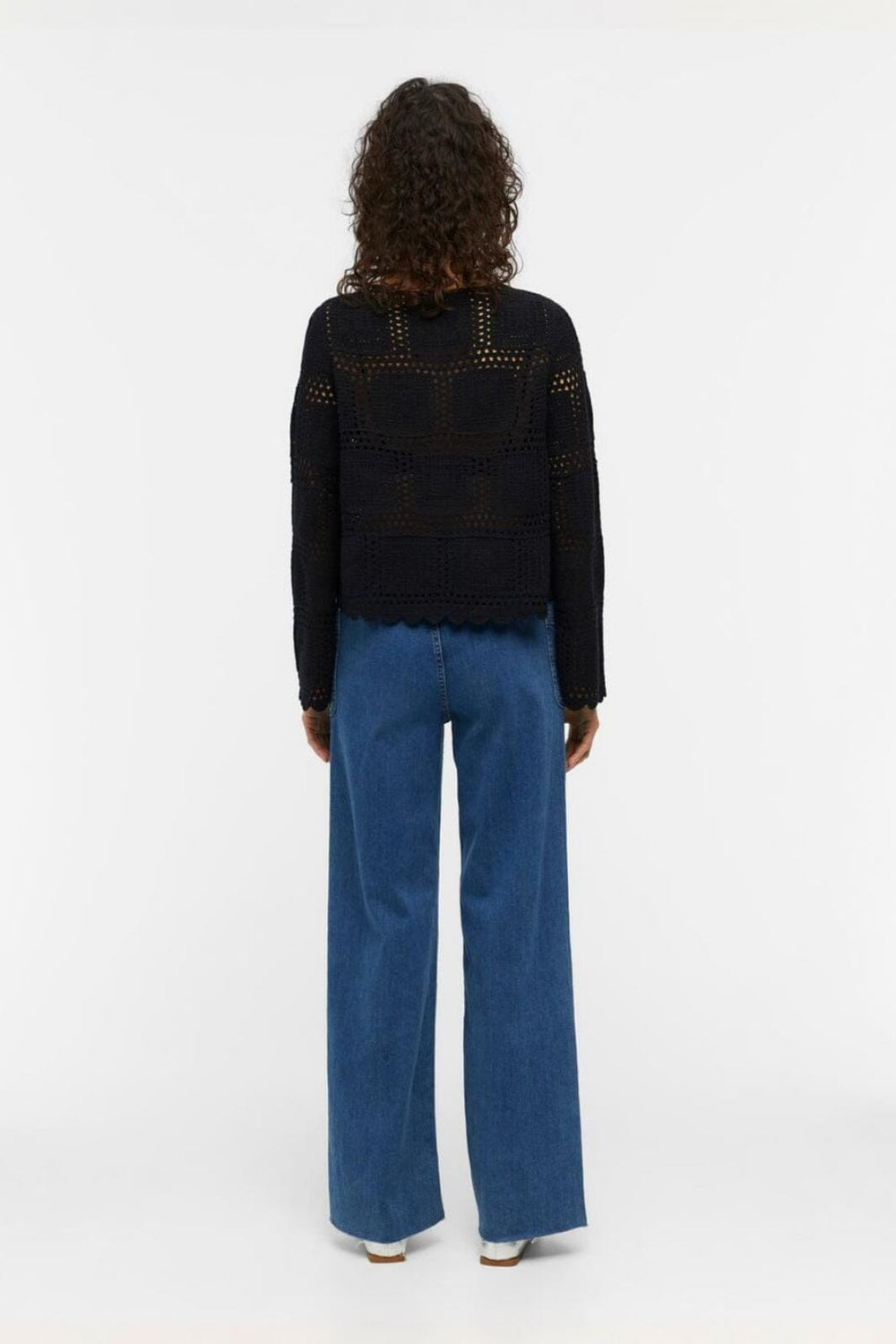 Object - Objorella L/S Knit Cardigan - 4297782 Black Cardigans 