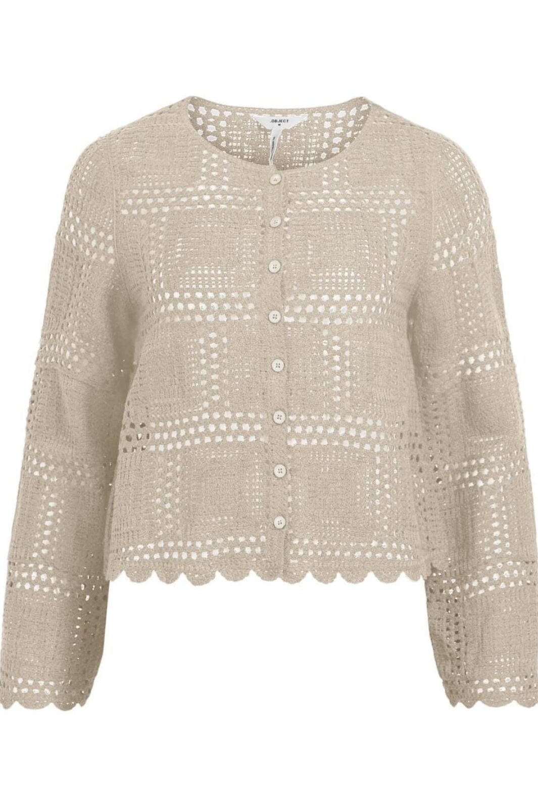 Object - Objorella L/S Knit Cardigan - 4523352 Sandshell Cardigans 