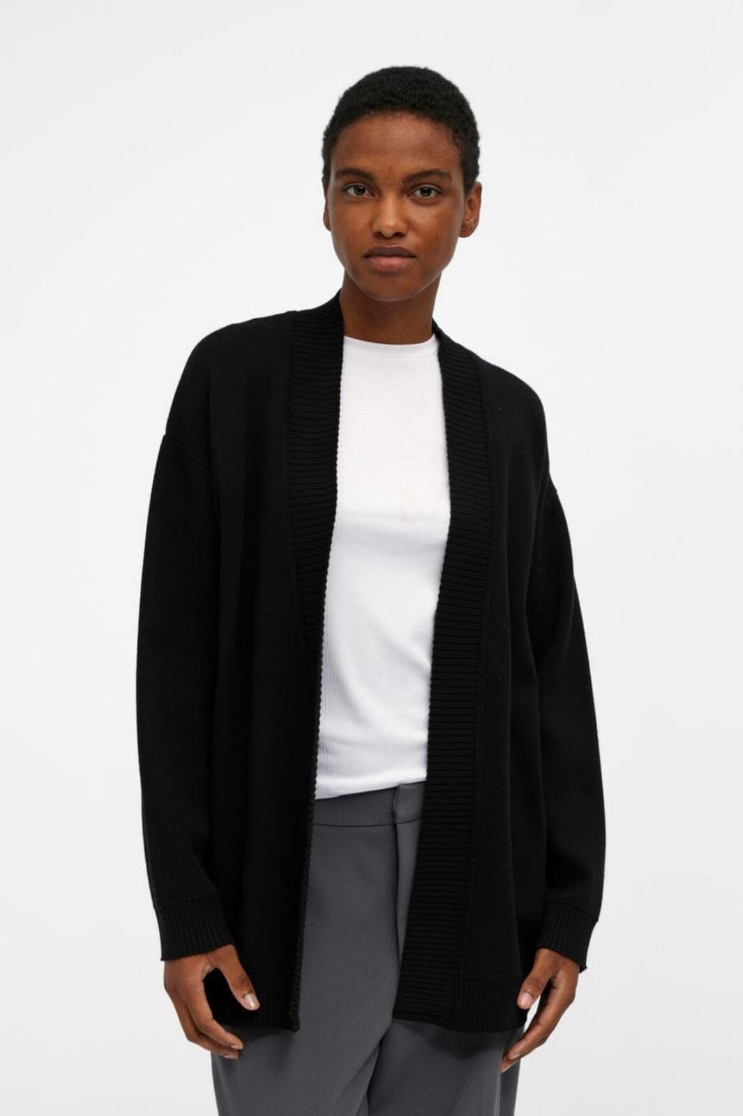 Object - Objreynard L/S Knit Cardigan - 4348421 Black Cardigans 