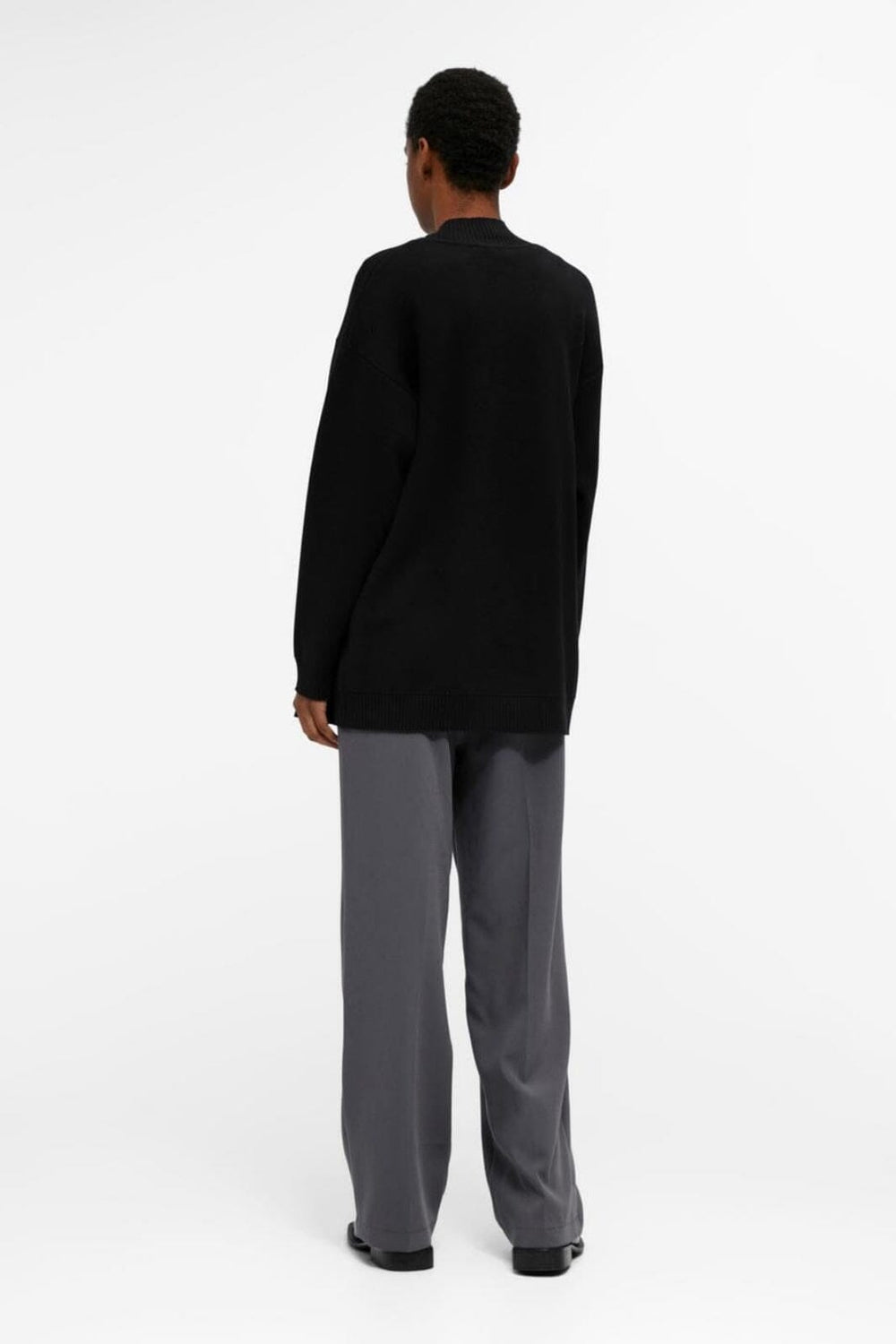 Object - Objreynard L/S Knit Cardigan - 4348421 Black Cardigans 