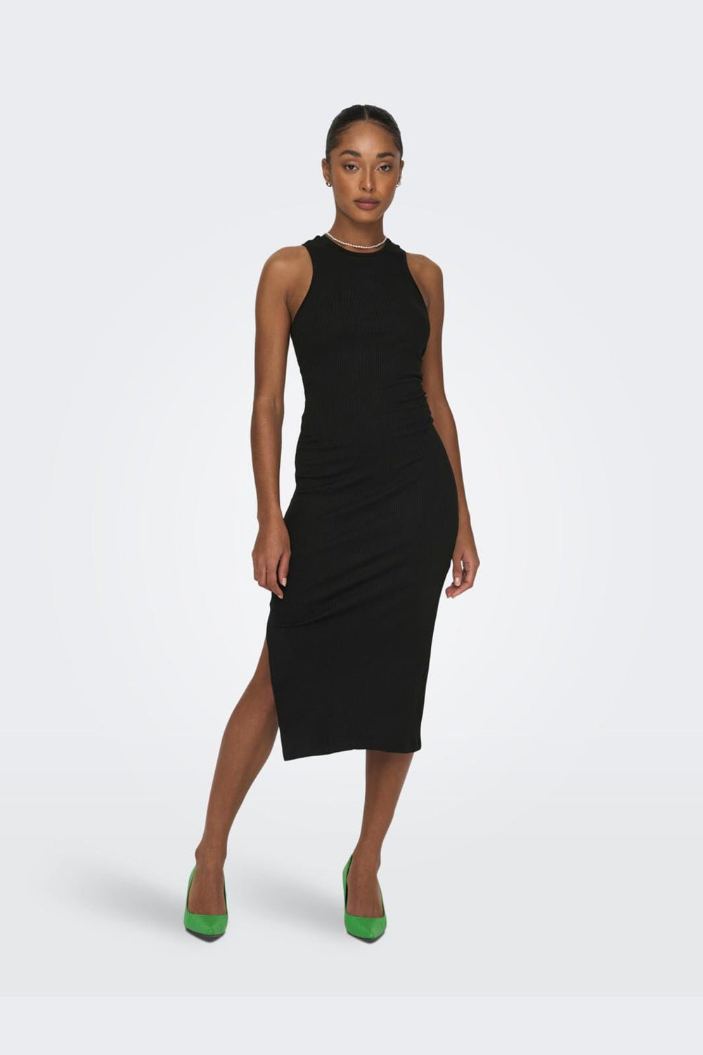 Only, Onlbelfast S/L Midi Dress Jrs, Black