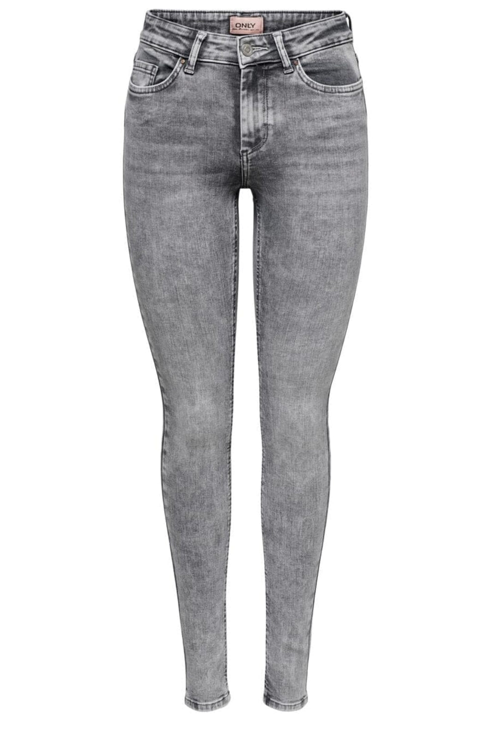 Only - Onlblush Mid Sk - 179689 Light Grey Denim Jeans 