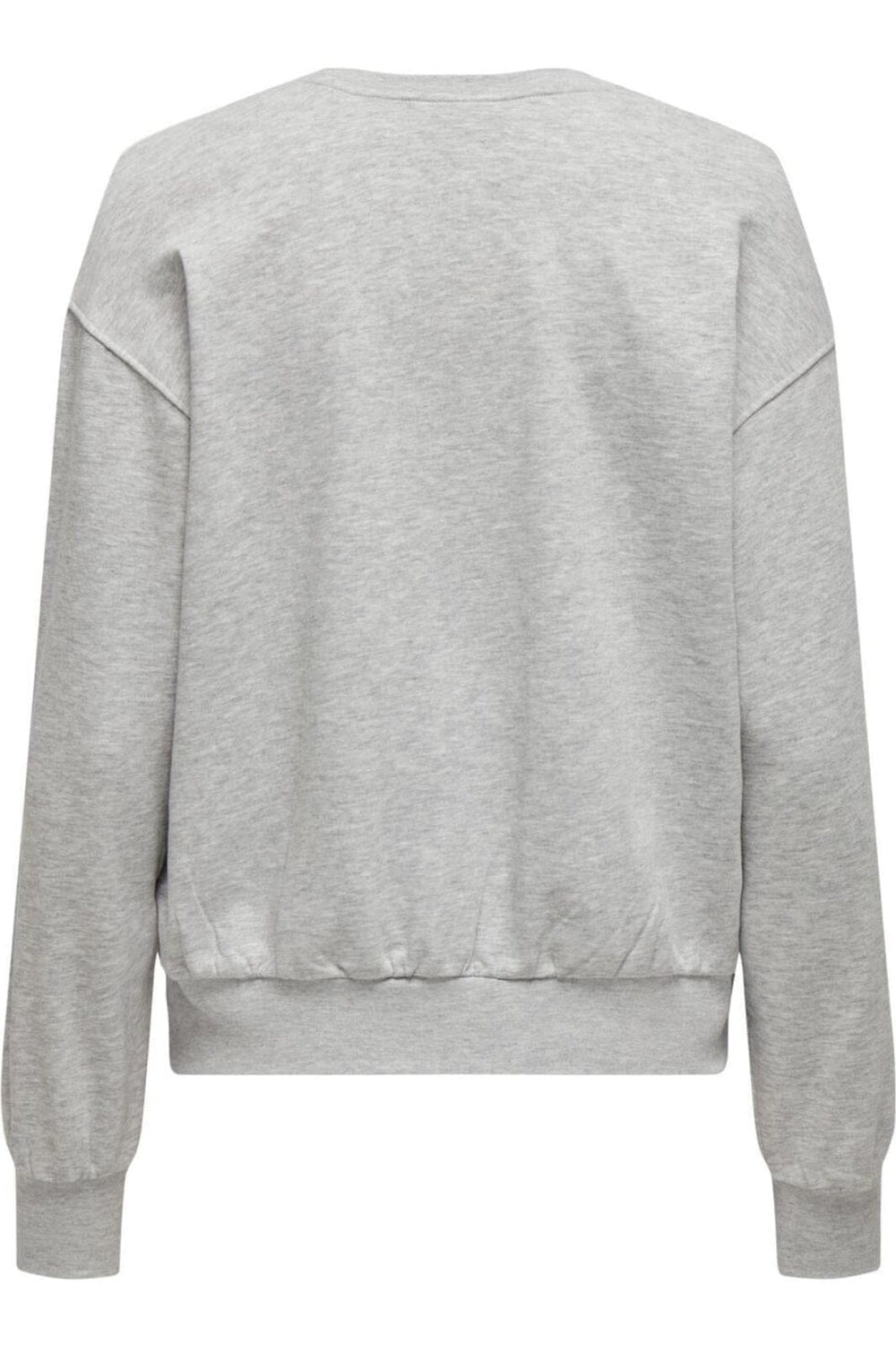 Only - Onlcarmen L/S Magasin O-Neck Box Swt - 4439810 Light Grey Melange Break Up Sweatshirt 