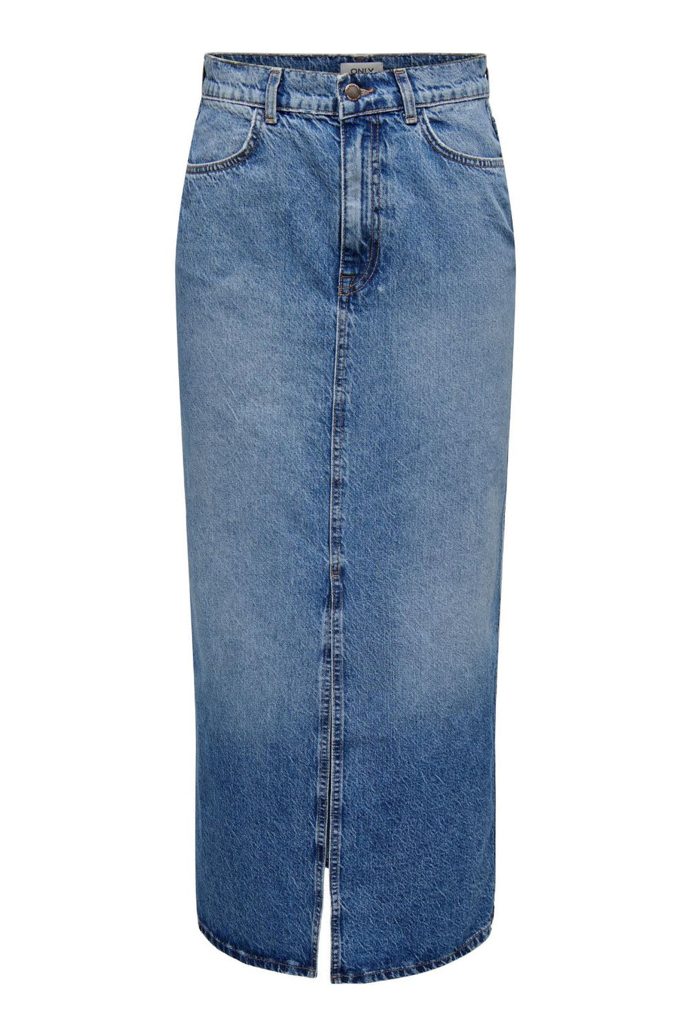 Only - Onlcilla Long Slit Skirt - Medium Blue Denim Nederdele 