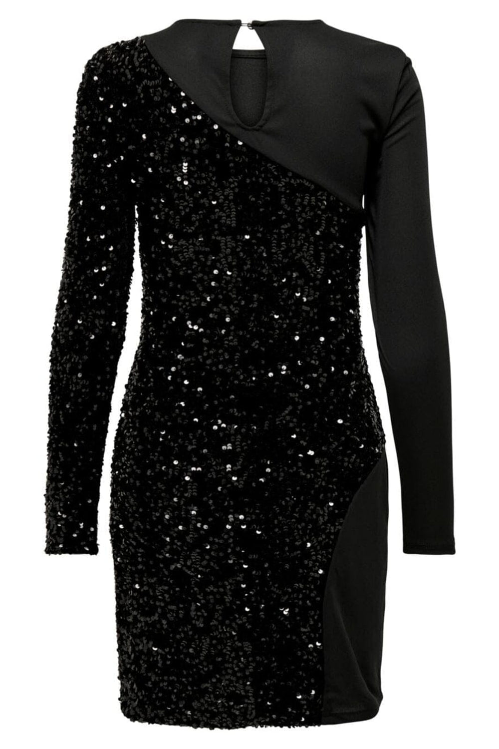 Only - Onlconfidence L/S Sequins Mix Dress - 4394368 Black Black sequins Kjoler 