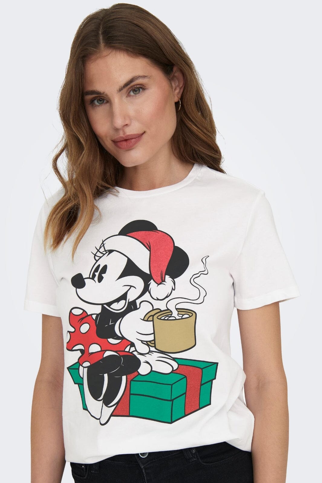 Only - Onldisney Christmas S/S Top Box - 4337612 Bright White Minnie T-shirts 