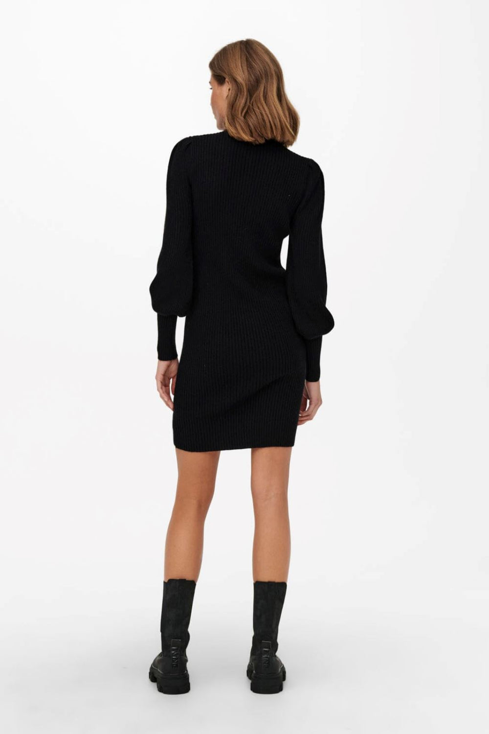 Only - Onlkatia L/S Dress Knt - 3717073 Black Kjoler 