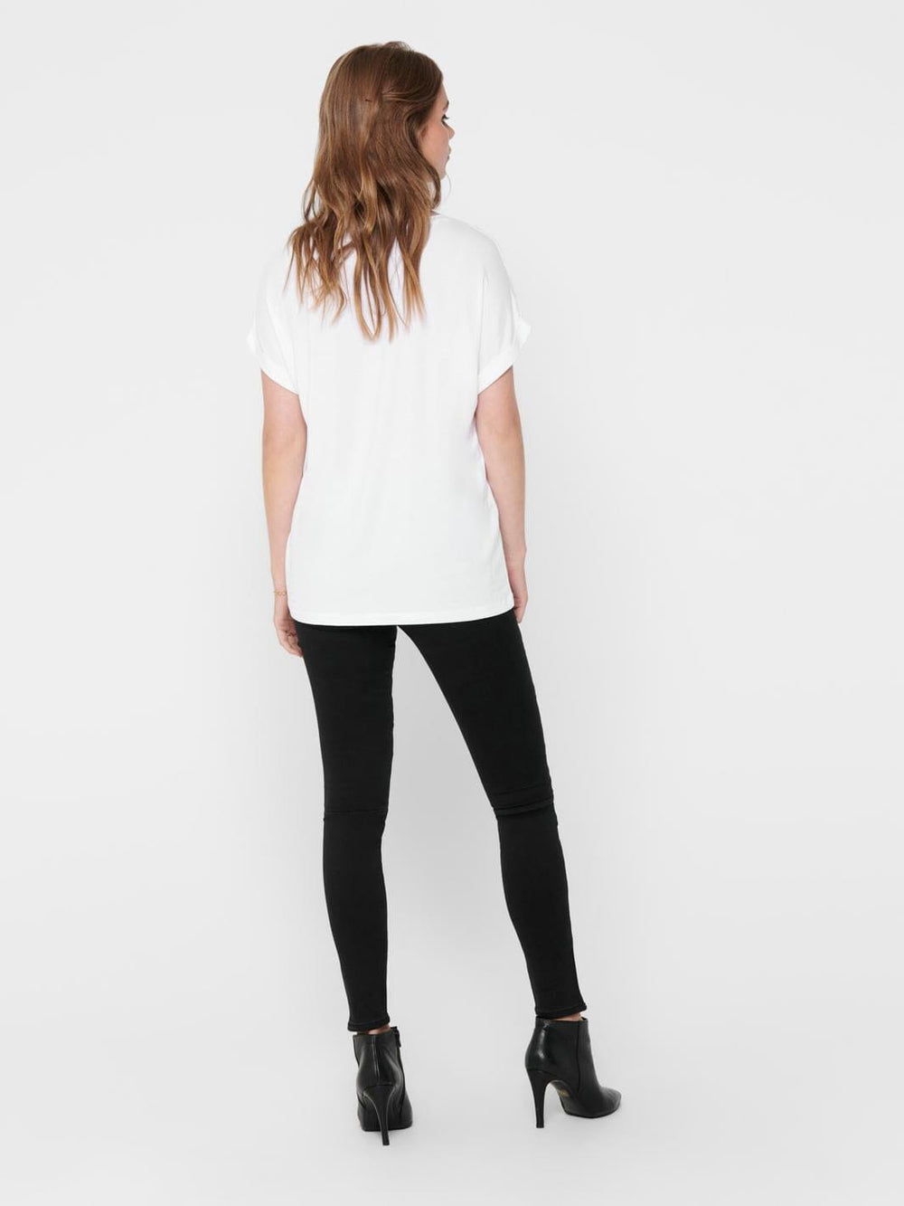 Only - Onlmoster S/S O-Neck Top - 2079282 White