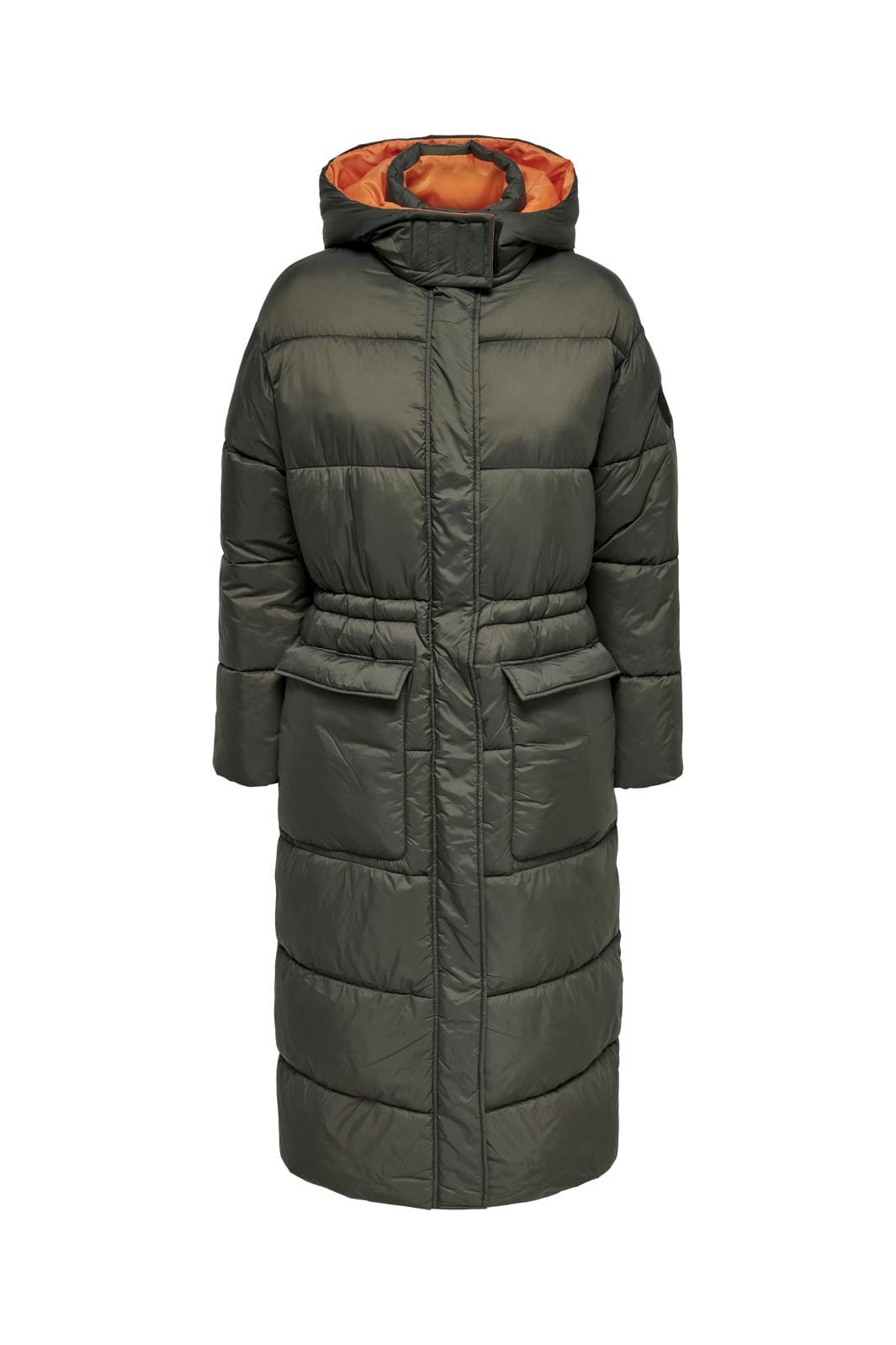 Only - Onlpuk Long Puffer Cc - 3953982 Kalamata Lining. Persimmon Orange