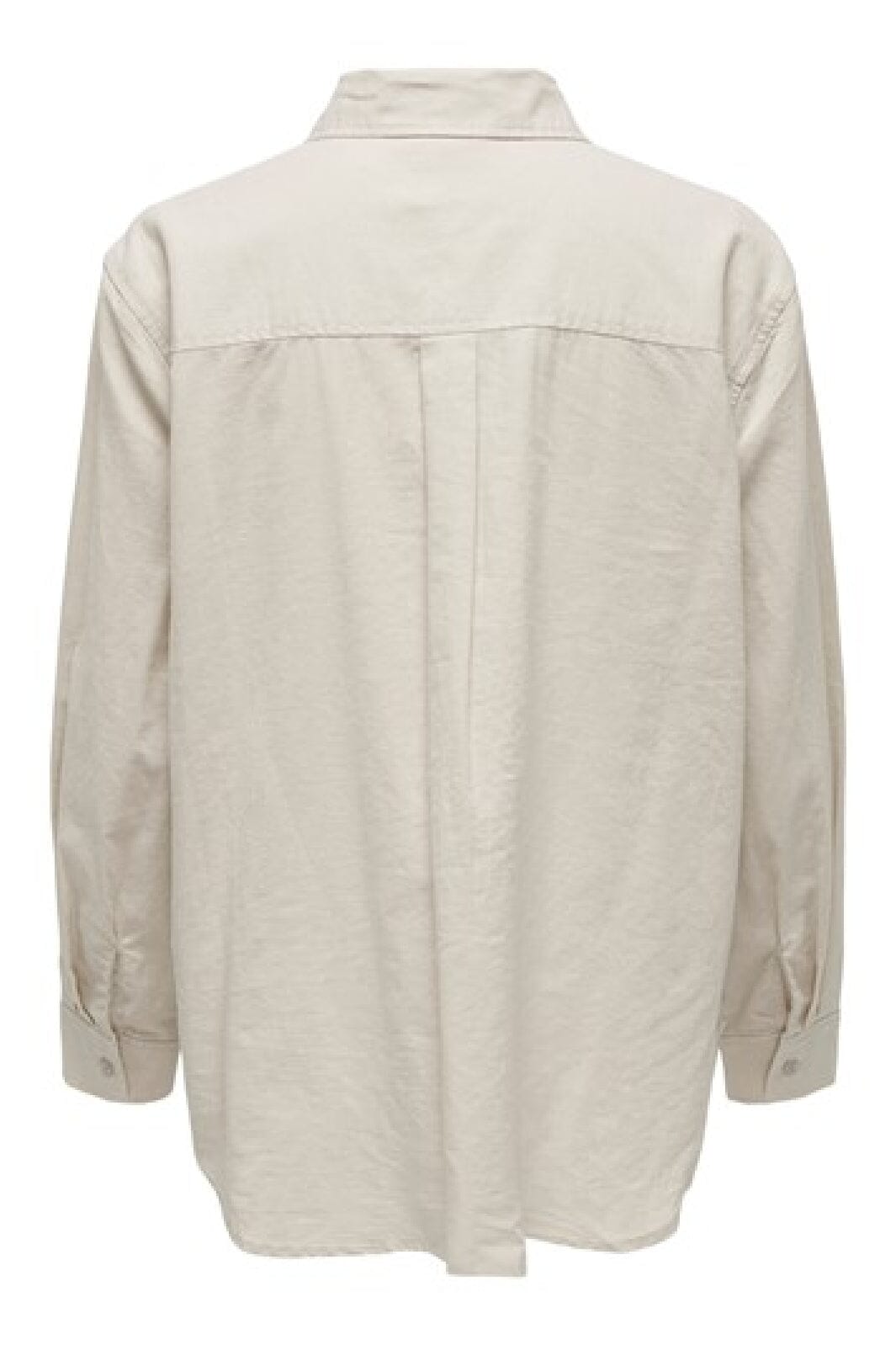 Only - Onltokyo L/S Linen Blend Shirt - 3996894 Moonbeam Skjorter 