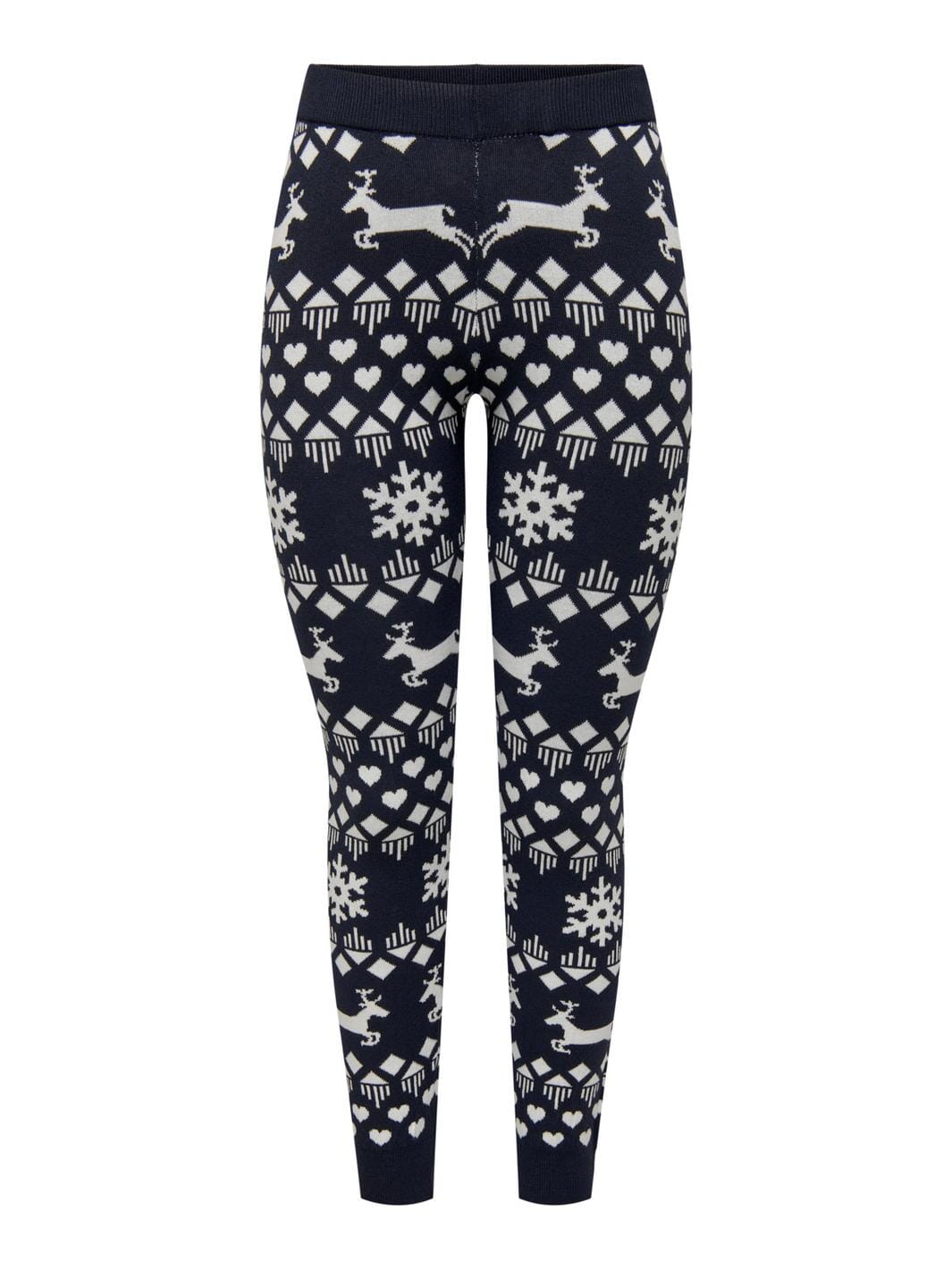 Only - Onlxmas Snowflake Pant Knt - 4307152 Night Sky Cloud Dancer
