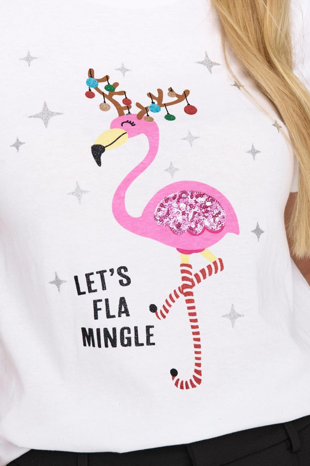 Only - Onlyrsa Life Christmas S/S Top - Bright White T-shirts 